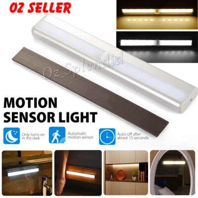 LED Motion Sensor Light PIR Cordless Night Light Closet Stair Battery Powered AU - image 1 of 4