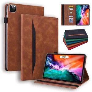 Für Apple iPad Pro 11" 13" Air 11" 13" 2024 Leder Flip Ständer Hülle Karten Cover - Bild 1 von 22