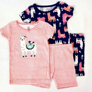 Carter's Toddler and Baby Girls' 4 Piece Cotton Pajama Set (Llama, 24months) New - Picture 1 of 12
