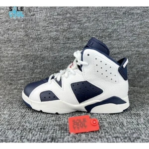 Nike Air Jordan 6 Retro White Blue PS Preschool Sneakers Shoes DV3605-164 - Picture 1 of 7