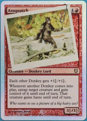 Assquatch FOIL Unhinged NM Red Rare MAGIC GATHERING CARD (ID# 432356) ABUGames - Image 1 of 2