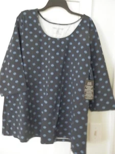 Women's Plus Size (3X) Blue top 3/4 Sleeve round neck Jessica London Spring time - Picture 1 of 3