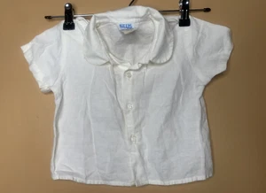 lvli Boys Size 4T Shirt Botton Front White Short Sleeve collared - Picture 1 of 18