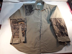 Vintage COLUMBIA Shirt Men's Olive Camo Shooting Hunting Long Sleeve M Outdoor - Picture 1 of 12