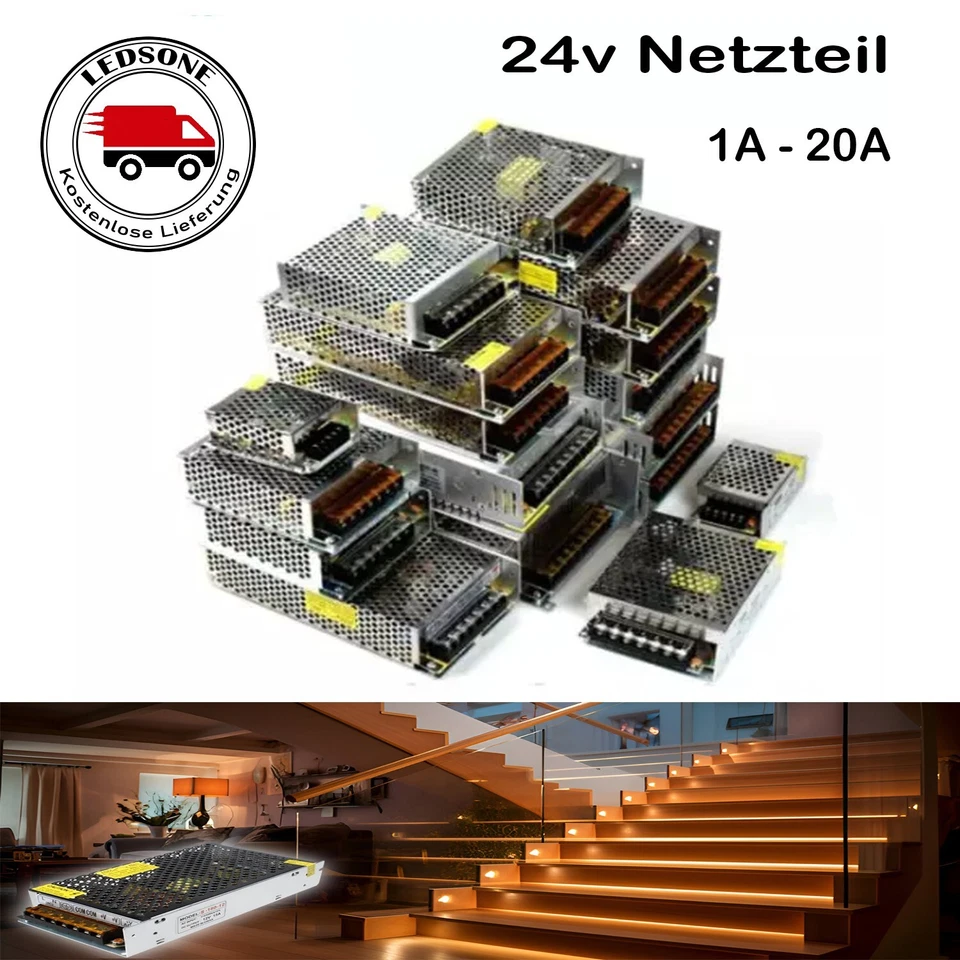 Trafo 230v auf 24v Netzteil 2A-20A Treiber Netzgerät Transformator LED Streifen - Bild 1 von 4