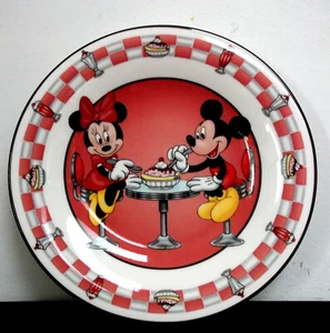 Piastra a punta Lenox Disney Topolino e Minnie ""Negozio di soda Sweethearts - Foto 1 di 2