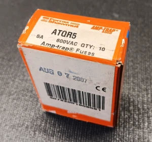 10 Stück/Box Neu Ferraz Shawmut ATQR-5 5A 600V Zeitverzögerung Sicherung - Bild 1 von 5