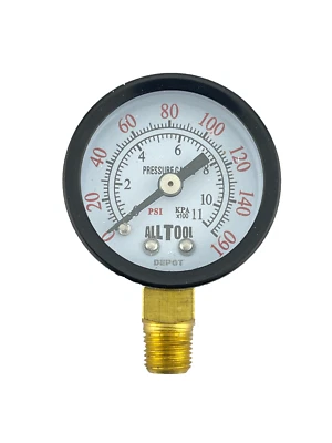 Air Pressure Gauge 1.5" Dial Side Mount 1/8"NPT - 0 to 160PSI - Image 1 of 3