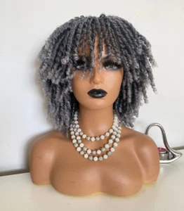 Afro Kinky Faux Locs Dreadlock Braided Wigs for Black Women - Picture 1 of 14