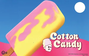 Cotton Candy Ice Cream Bar by Blue Bunny Ice Cream Truck Sticker Decal 8"x5" - Picture 1 of 1