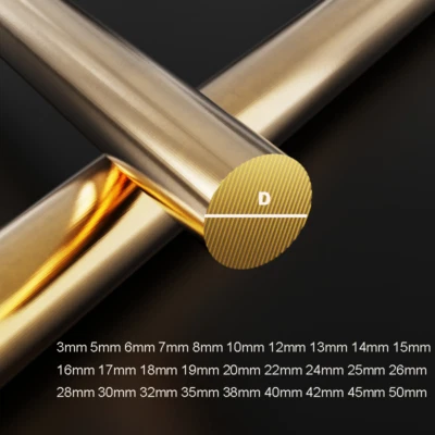 GOOBETTER ASTA BARRA TONDA OTTONE 3mm 5mm 6mm 7mm 8mm 10mm 12mm 13mm 14mm... 42mm 45mm 50mm