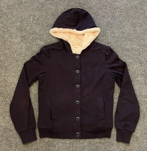 Chaqueta para mujer Allihop azul marino mediana con capucha forrada de piel sintética - Imagen 1 de 3