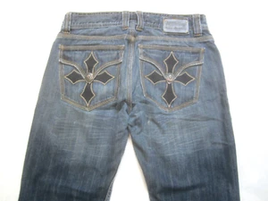 Affliction Denim Killers Jeans Herren 32x32 bestickt Kreuz Klappentasche Y2K USA - Bild 1 von 18
