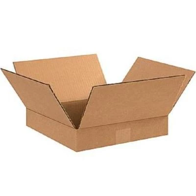 100 - 8x8x3 Cardboard Shipping Moving Storage Boxes FLAT Corrugated Cartons - Image 1 of 2