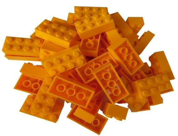 Lego 50 hellorange Steine Stein 2x4 (3001) Neu bright light orange brick bricks - Bild 1 von 3