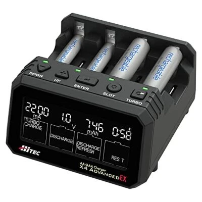 [NEW] Hitec AA / AAA Charger X4 Advanced EX 44308 Japanese Genuine - Image 1 of 4
