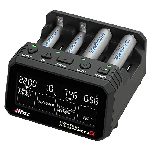 [NEW] Hitec AA / AAA Charger X4 Advanced EX 44308 Japanese Genuine - Image 1 of 4