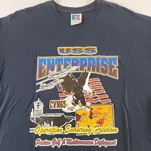 USS Enterprise CVN65 Operation Enduring Freedom T-Shirt Russell Y2K Herren XXL - Bild 1 von 8