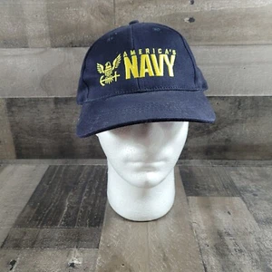 Vintage America’s Navy Strapback Hat Cap Dark Blue Embroidered Made in USA - Picture 1 of 6