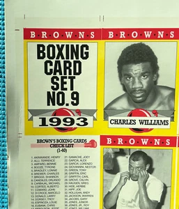 Uncut sheet of 1993 Brown’s Boxing Cards / 9th set w/Roy Jones Jr & Lenox Lewis - Picture 1 of 6