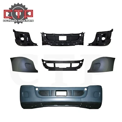 Front Bumper without Fog Light Hole for 2008-2017 Freightliner Cascadia Black Foto 1 de 4