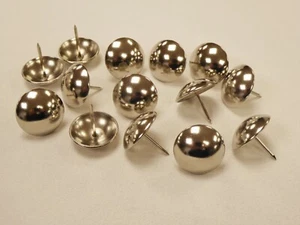 CHROM NEUSILBER - POLSTERNÄGEL NIETEN HEFTKLAMMERN STIFTE (EXTRA GROSS 25mm) - Bild 1 von 5