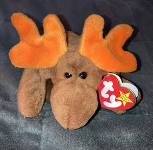 Peluche Ty Beanie Baby Chocolate Alce 6" 4015 27/04/93 - Foto 1 di 12