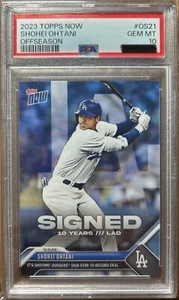PSA 10 Topps Now Shohei Ohtani Signed First Dodgers Card #OS21 Gem Mint 2023 JP - Picture 1 of 14