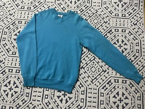 lee’s women’s teal blue sweatshirt. Size medium. Vintage 80s, early 90s. - Picture 1 of 12
