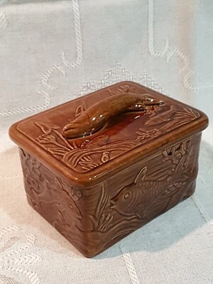 alter Heringstopf  SMF Schramberg Keramik braun Modell 5377 Volumen ca. 1 Liter - Bild 1 von 4