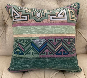 New 18"x18" Square Decorative Throw Pillow Cover with Insert, Multi Green - Picture 1 of 2