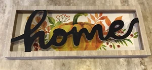 Scatola ombra tavolo autunno raccolto scatola ombra segno in piedi del Ringraziamento casa NUOVO - Foto 1 di 4