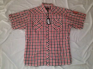 Rarefied Button Down Pearl Snap Short Sleeve Shirt, Men’s Size 3XL XXXL - Picture 1 of 6