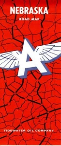 1956 Tidewater Road Map: Nebraska NOS - Bild 1 von 1