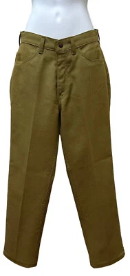 Calça jeans vintage Levi’s for Gals Sta-Prest Big E verde abacate 27" cintura nova na caixa - Imagem 1 de 4