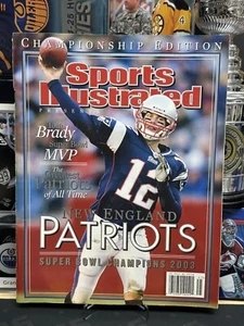 2003 Sports Illustrated Tom Brady Patriots edizione campionato Super Bowl - - Foto 1 di 2