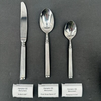 Cuchara cuchillo de acero inoxidable Hampton Silversmiths Monument tu elección Foto 1 de 2