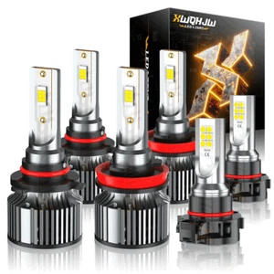 FIT For Dodge Charger 2011 2012-2014 6000K LED Headlight Hi/Lo + Fog Light Bulbs - Picture 1 of 9