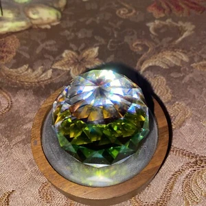 Vintage Swarovski Sorrento Italy 2" Faceted Crystal Paperweight - Picture 1 of 5