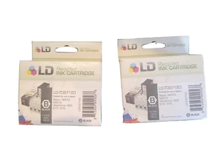 Epson Printer 97 Extra High Yield Black Ink Cartridges- Two Cartridges by LD - Picture 1 of 6
