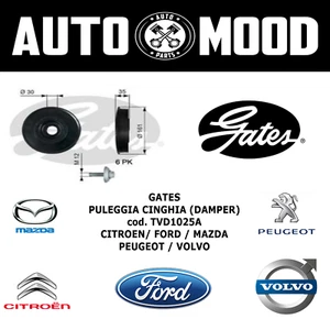 GATES - Puleggia cinghia(DAMPER) - cod. TVD1025A - CITROEN/FORD/MAZDA/PEUGEOT - Foto 1 di 3
