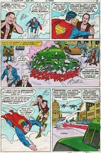 SUPERMAN 374 ARTE DE PRODUCCIÓN CÓMICA COLOREADO A MANO ADRIENNE ROY CURT CISNE PG 6 - Imagen 1 de 3