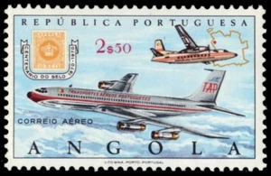 ANGOLA C36 - Porto hundertjähriges ""Boeing 707 Flugzeug"" (Pb83158) - Bild 1 von 1