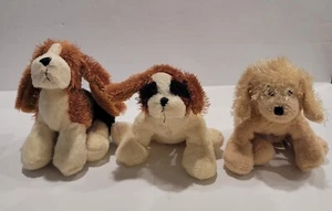 Webkinz Lil Kinz Puppies St Bernard Golden Retriever Basset Hound Lot of 3 Dogs - Picture 1 of 9