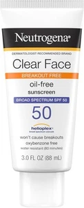 Neutrogena Clear Face Sunscreen SPF 50 | Oil-Free | Breakout-Free Facial Sun Pro - Picture 1 of 7