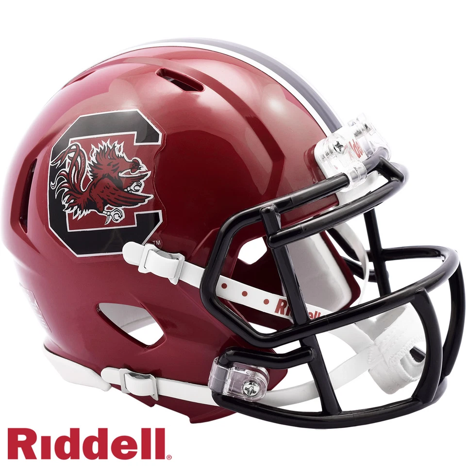 South Carolina Gamecocks 2016 Cardinal Red Riddell NCAA Speed Mini Helmet