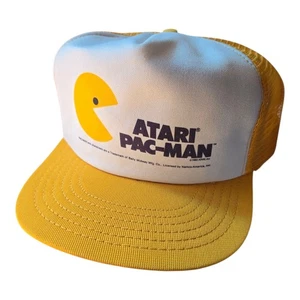 Cappello promozionale vero vintage 1982 Atari PAC MAN cappello camionista premium spedizione gratuita - Foto 1 di 8