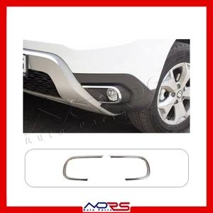 DACIA DUSTER COMPATIBLE 2018 - CADRE ANTIBROUILLARD CHROME INOX 2 PIÈCES - Picture 1 of 10