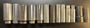 13 Mac, Matco, Cornwell 1/2" Dr. Deep Sockets, SAE. Metric FREE Shipping - Picture 1 of 1