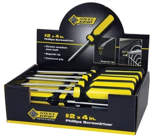 Steel Grip 2265361 Phillips Screwdriver Counter Top Display 4 L in. (Pack of 24) - Picture 1 of 1